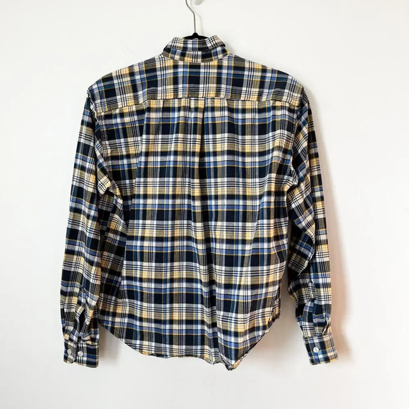 Cinch Miller Style Boys XL Plaid Button Down Shirt Western Cowboy Vintage Blue - Picture 4 of 8